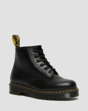 Dr. Martens 101 Bex Smooth Leather Ankle Boots Czarne | SN-DM85125