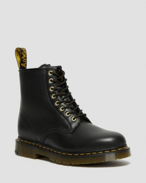 Dr. Martens 1460 DM's Wintergrip Leather Lace Up Boots Czarne | SN-DM84434