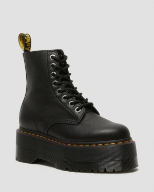 Dr. Martens 1460 Max Leather Platform Boots Czarne | SN-DM84688