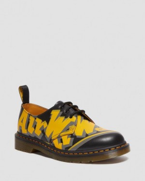Dr. Martens 1461 Airwair Vintage Smooth Leather Oxford Shoes Black/Multicolor | SN-DM85028