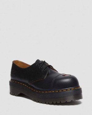 Dr. Martens 1461 Platform MADEME Leather Oxford Shoes Czarne | SN-DM84719
