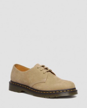 Dr. Martens 1461 Tumbled Nubuck Leather Oxford Shoes Brązowe | SN-DM84560