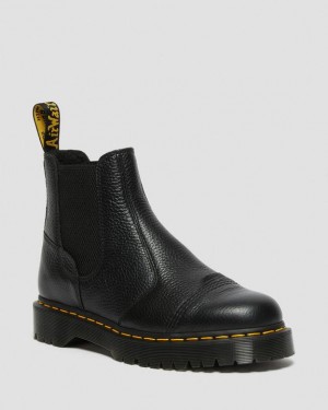 Dr. Martens 2976 Bex Fleece-Lined Platform Chelsea Boots Czarne | SN-DM85113