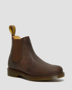 Dr. Martens 2976 Crazy Horse Leather Chelsea Boots Brązowe | SN-DM84945