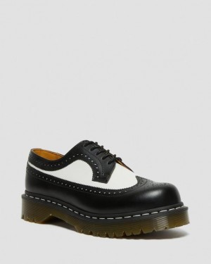 Dr. Martens 3989 Bex Smooth Leather Brogue Shoes Czarne | SN-DM84735
