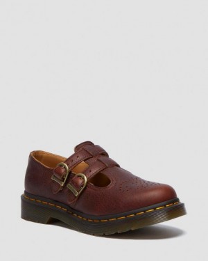 Dr. Martens 8065 Ambassador Mary Jane Shoes Brązowe | SN-DM84469