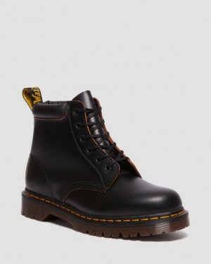 Dr. Martens 939 Vintage Smooth Leather Lace Up Boots Czarne | SN-DM84904