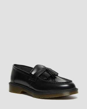 Dr. Martens Adrian Smooth Leather Tassel Loafers Czarne | SN-DM84501
