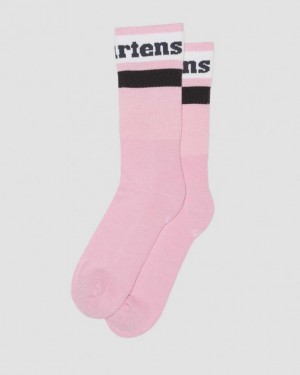 Dr. Martens Athletic Logo Organic Cotton Blend Socks Różowe | SN-DM85217