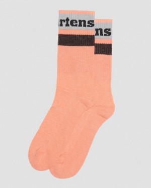Dr. Martens Athletic Logo Organic Cotton Blend Socks Koralowe | SN-DM85237