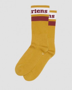 Dr. Martens Athletic Logo Organic Cotton Blend Socks Żółte | SN-DM85242