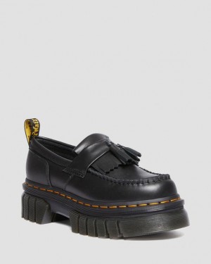 Dr. Martens Audrick Nappa Lux Platform Loafers Czarne | SN-DM84745