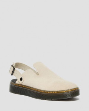 Dr. Martens Carlson Suede Casual Slingback Mules Brązowe | SN-DM84644