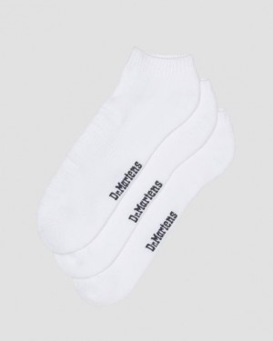 Dr. Martens Double Doc Organic Cotton Blend Short 3-Pack Socks Białe | SN-DM85254