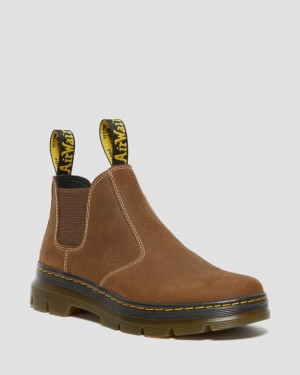 Dr. Martens Hardie II Skórzane Chelsea Robocze Boots Kremowe | SN-DM84917