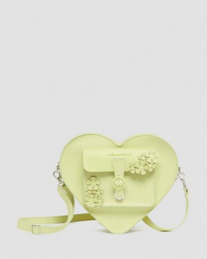 Dr. Martens Heart Shaped Leather Backpack Głęboka Zielone | SN-DM84763