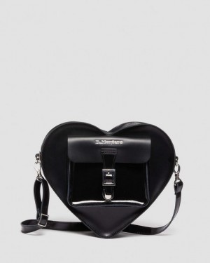 Dr. Martens Heart Shaped Leather Backpack Czarne | SN-DM84785