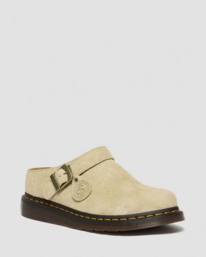 Dr. Martens Isham Desert Oasis Suede Mules Beżowe | SN-DM85090