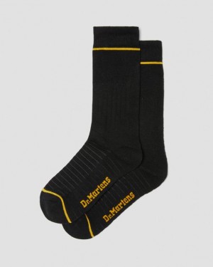 Dr. Martens Lightweight Organic Cotton Blend Socks Czarne | SN-DM85250