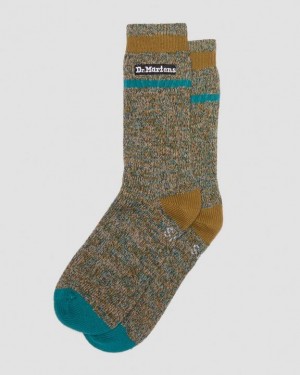 Dr. Martens Marl Organic Socks Szare Brązowe | SN-DM85222