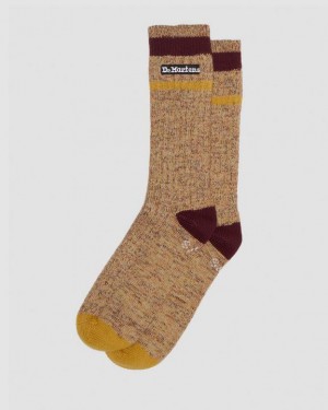Dr. Martens Marl Organic Socks Żółte | SN-DM85236