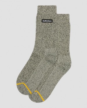 Dr. Martens Merino Organic Cotton Blend Socks Szare | SN-DM85234