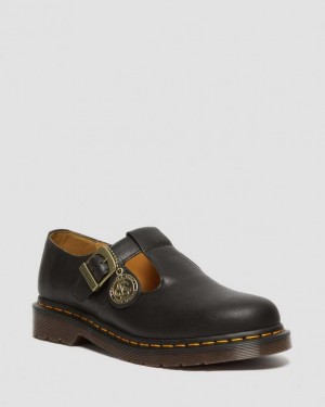 Dr. Martens T-Bar Regency Leather Mary Jane Shoes Czarne | SN-DM84459