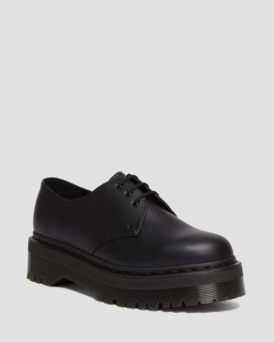 Dr. Martens Vegan 1461 Mono Felix Platform Shoes Czarne | SN-DM84724