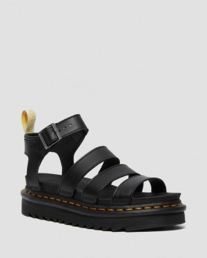 Dr. Martens Vegan Blaire Felix Gladiator Sandals Czarne | SN-DM84630